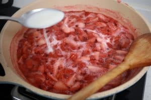 strawberry pie filling adding starch