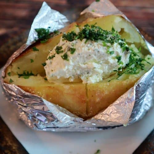 baked potato with cream