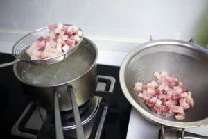 blanching bacon