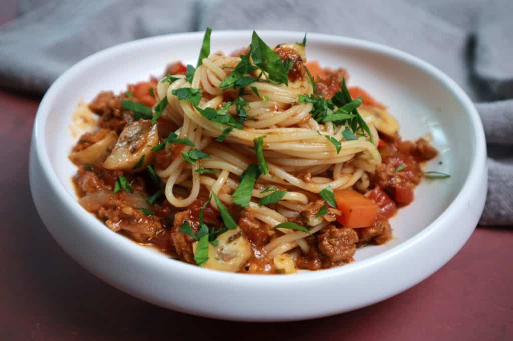 vegan spaghetti bolognaise