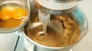 mixing ingredients for gingerbread cake