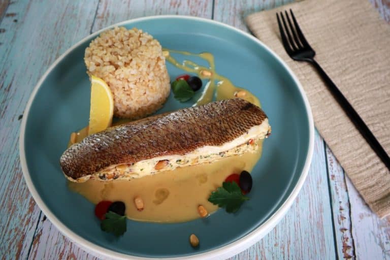 Steamed Sea Bream Fillet With a Rich Chorizo Stuffing