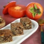 Steamed Persimmon Cake with Pecan Nuts 