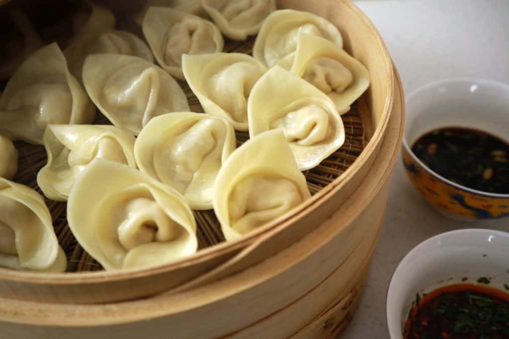 steamed pork dumplings