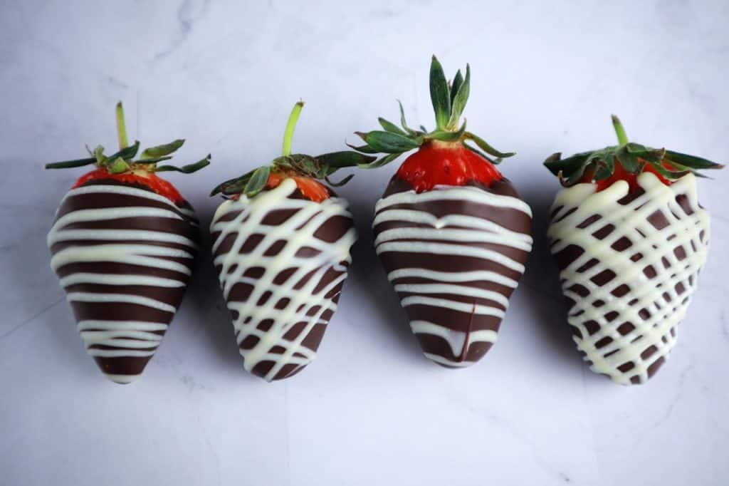 strawberries dipped in chocolate