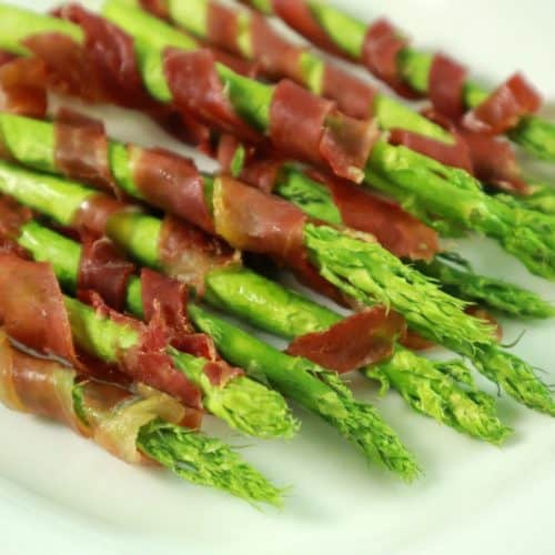 roasted asparagus with ham