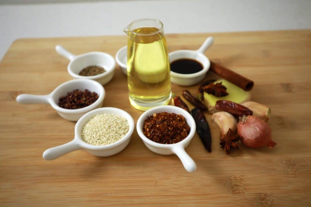 ingredients for chilli oil