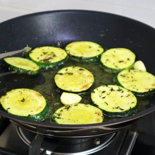 pan fried courgettes zucchini