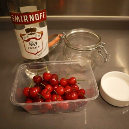 drunken cherries in vodka