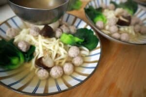 pork meat ball noodle soup