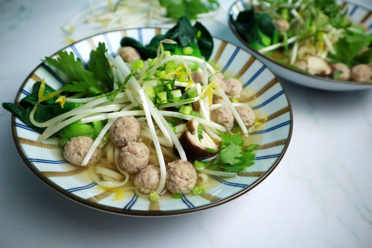 Asian Style Pork Meatball with Noodle Soup Culinary Ambition