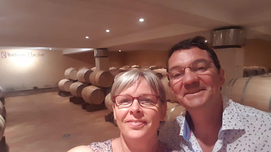 inside the wine cellars of chateau Rozier