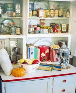 Old kitchen gadgets and tins