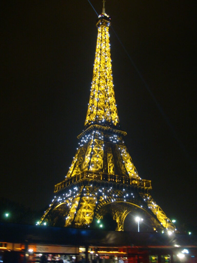 paris, the eiffel tower by night