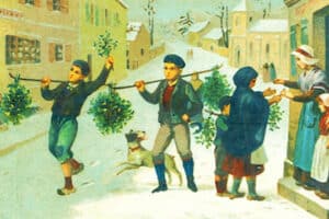 Scene depicting an old fashion Christmas
