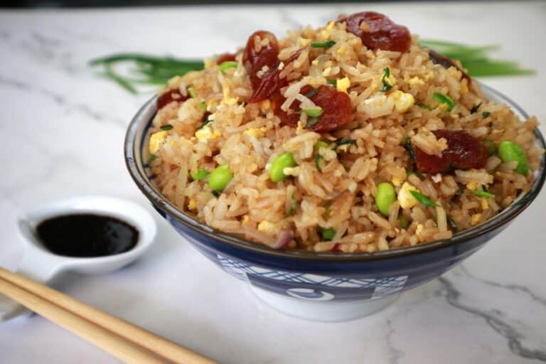 Fried Rice with Chinese Sweet Sausage