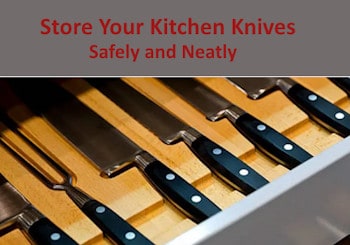 Kitchen drawer knife holders